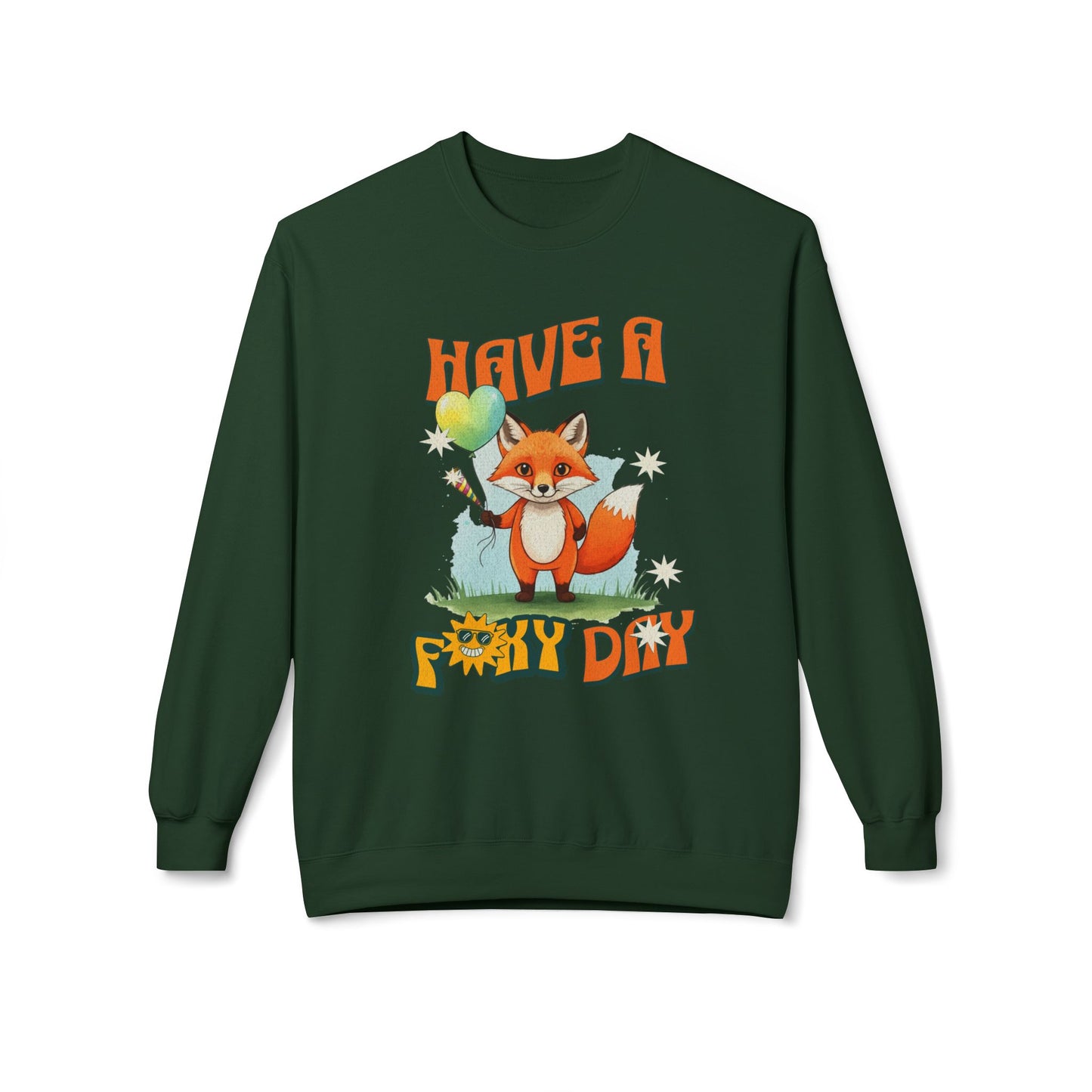 Hab einen Foxy -Geburtstag! Unisex im Mittelgewicht Softstyle Fleece Crewneck Sweatshirt - EmpressKorea