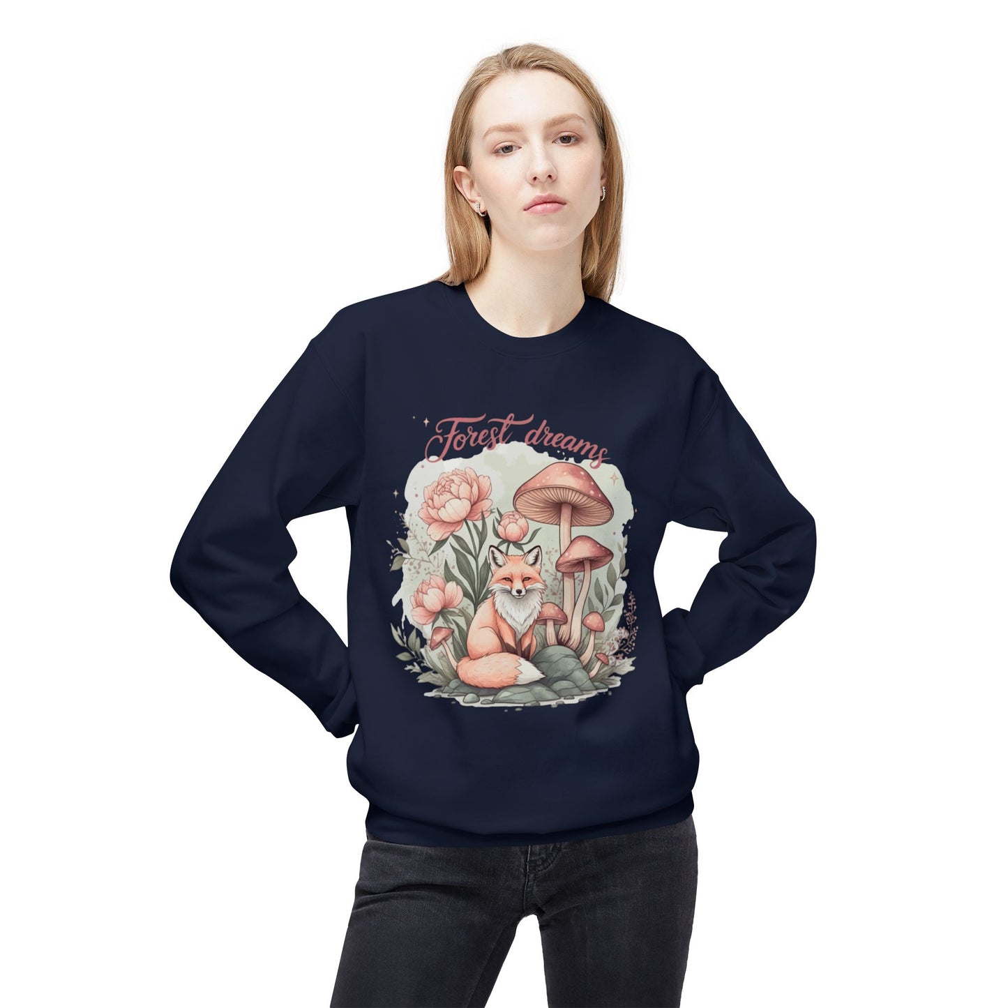 Forest dream Unisex Midweight Softstyle Fleece Crewneck Sweatshirt - EmpressKorea