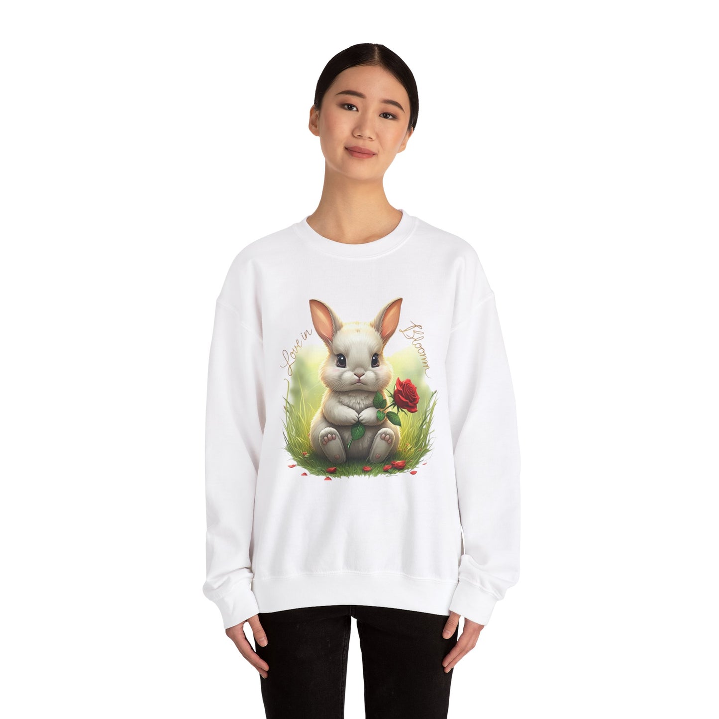 Kjærlighet i Bloom Unisex Heavy Blend ™ CrewNeck Sweatshirt - EmpressKorea