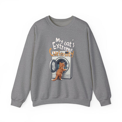 Kedimin aşırı merakı unisex heavy blend ™ Crewneck Sweatshirt - EmpressKorea