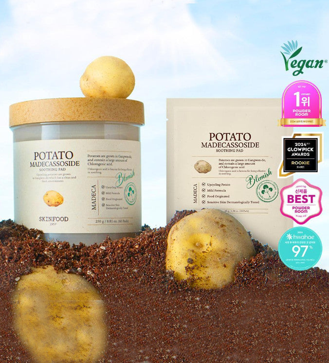 Skinfood Limited Edition peruna Madecassosidi rauhoittavat tyynyt 60 tyyny + täyttö 30 tyynyä + kannettavat 10 tyynyä