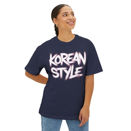 Korean tyyli unisex ylimitoitettu boxy tee