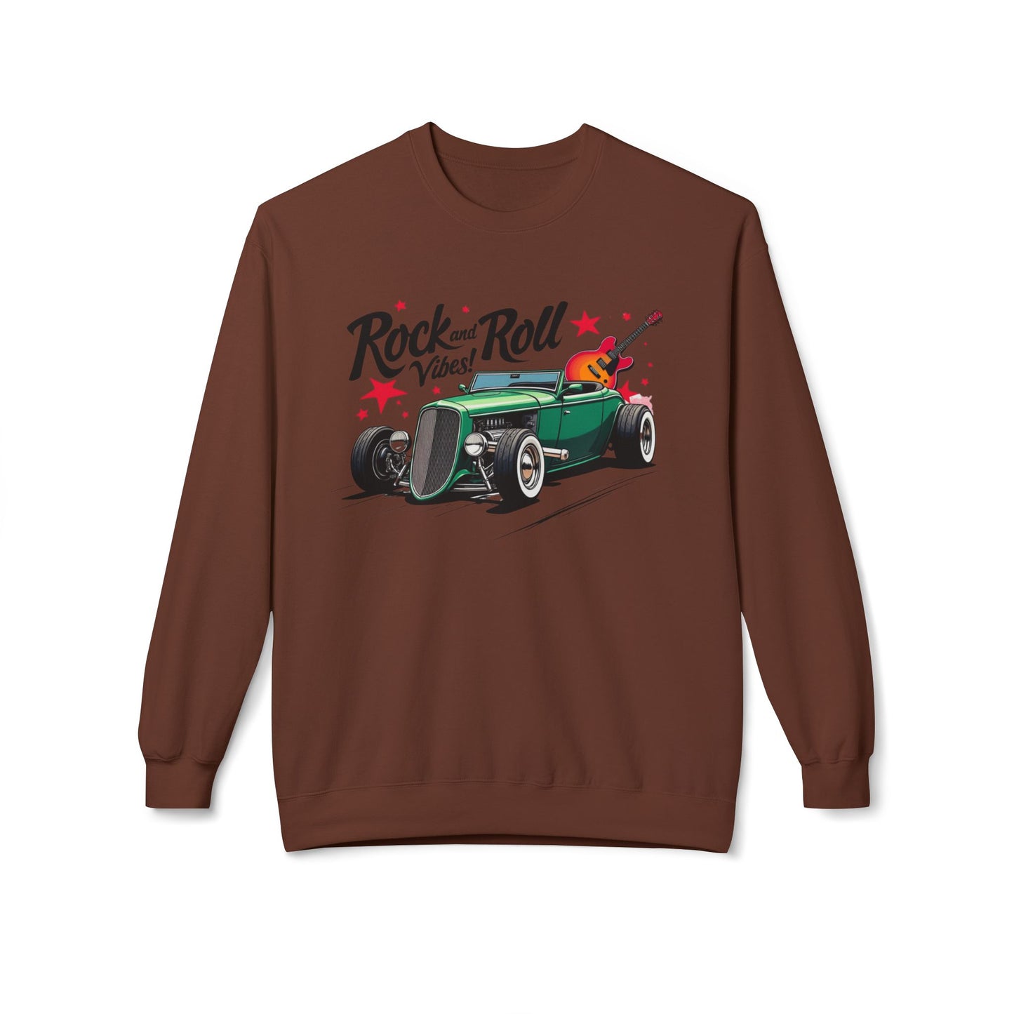 Vibes Rock & Roll Unisex Softstyle Lár -mheáchan Criú Sweatshirt - EmpressKorea