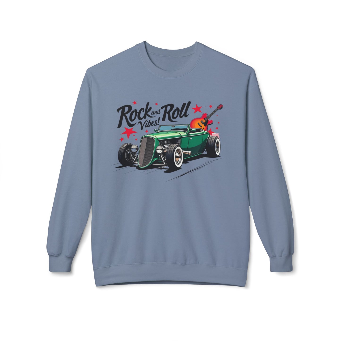 Rock & Roll Vibes Unisex Midweight Softstyle Fleece Crewneck Sweatshirt - EmpressKorea