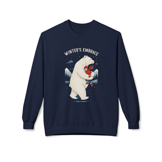 Winter's Embrace Unisex Midweight Mid Soltestyle Feece Crewneck Sweatshirt