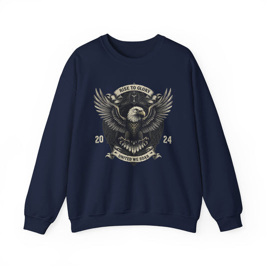 Rise to Glory2 unisex Heavy Blend ™ Crewneck Sweatshirt - EmpressKorea