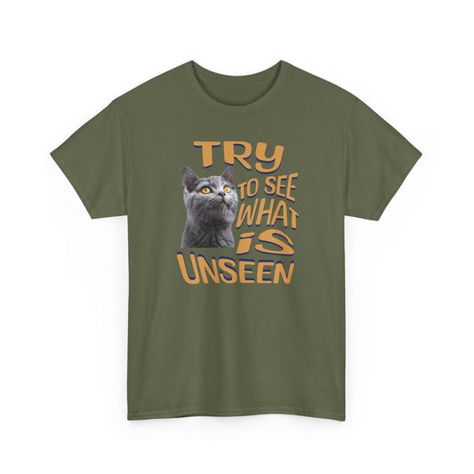 Se hva som er usett unisex tung bomulls -tee