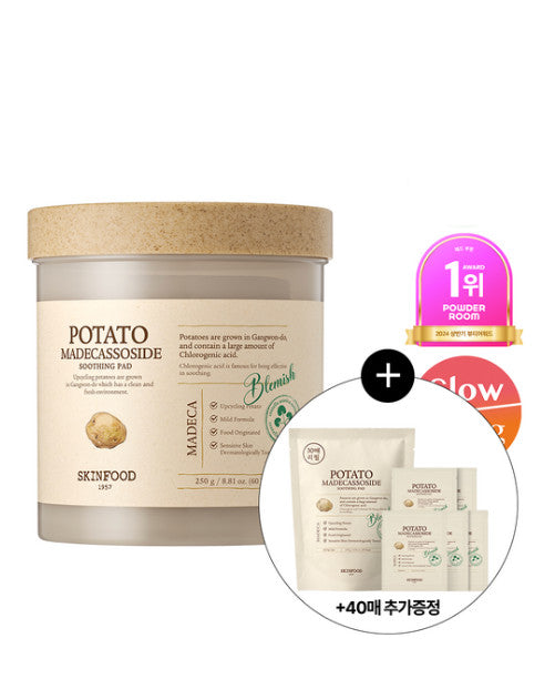 Eagrán Teoranta Skinfood Teoranta Pádáin Soothing MadeCassoside Potato Pads 60 Pillíní + Athlíon 30 Pillín + Pillíní Iniompartha 10