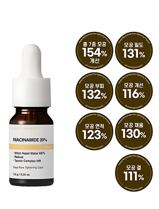 Hwasa niacinamide 20% נקבוביות אמיתיות טיפול בהידוק 10 מ"ל