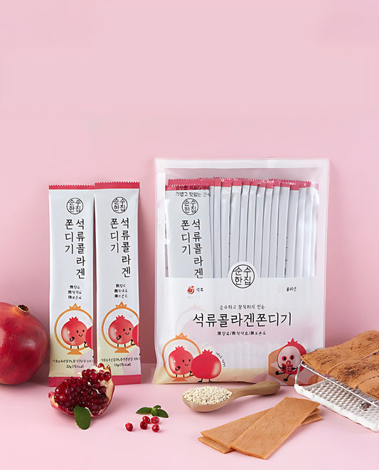 순수한집 Pomegranate Collagen jjondegi(쫀득이) 15pack 330g