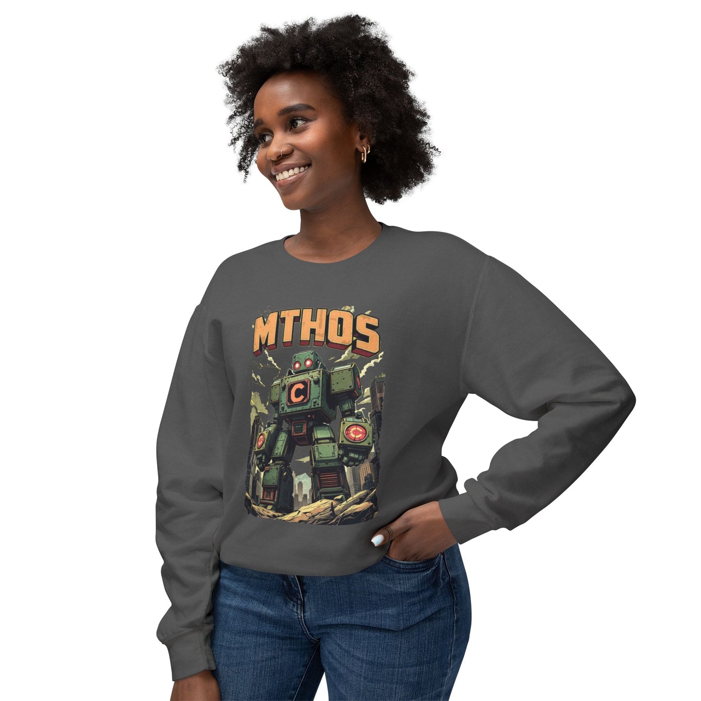 Mthos Unisex Lightweight Crewneck Sweatshirt - EmpressKorea