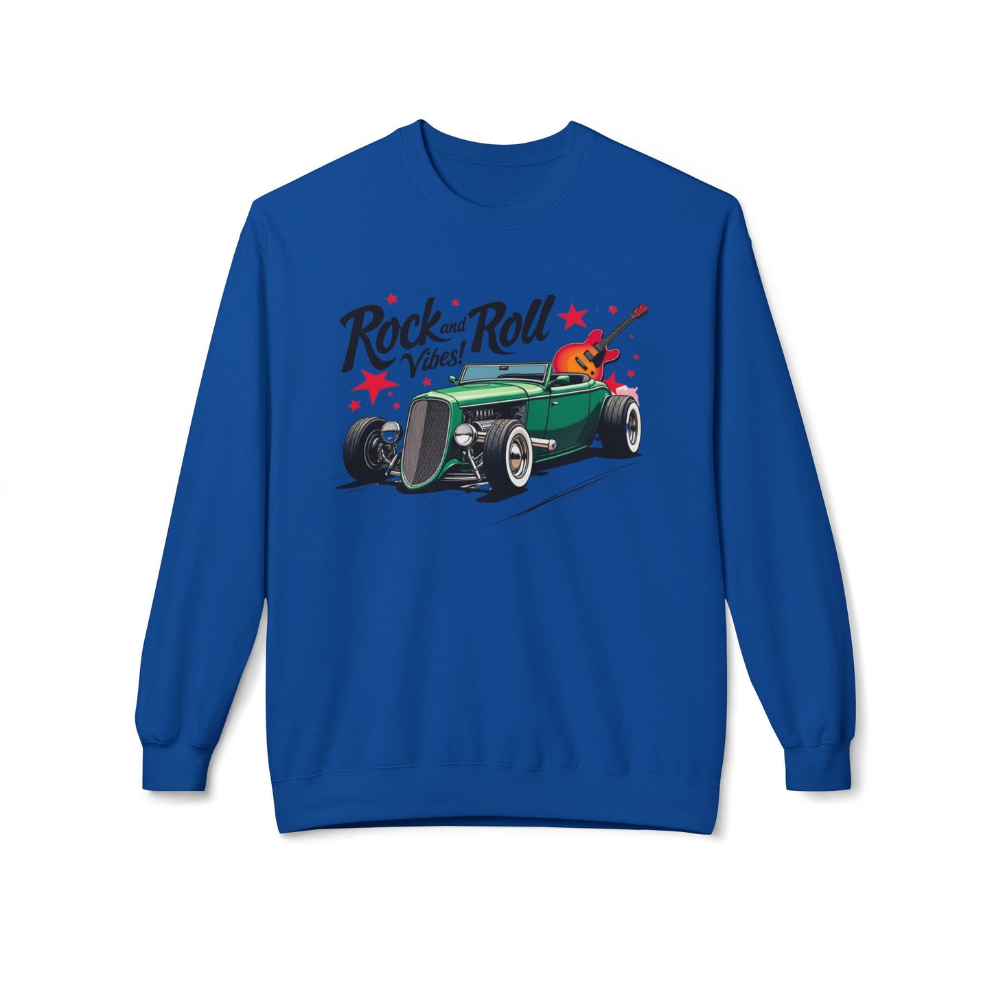 Rock & Roll Vibes Unisex Midweight SoftStyle Fleece CrewNeck Sweatshirt - EmpressKorea