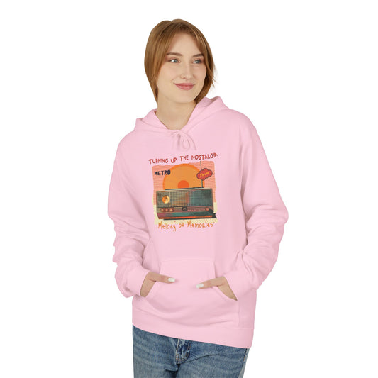 Nostalji unisex orta ağırlıklı yumuşak stil polar hoodie