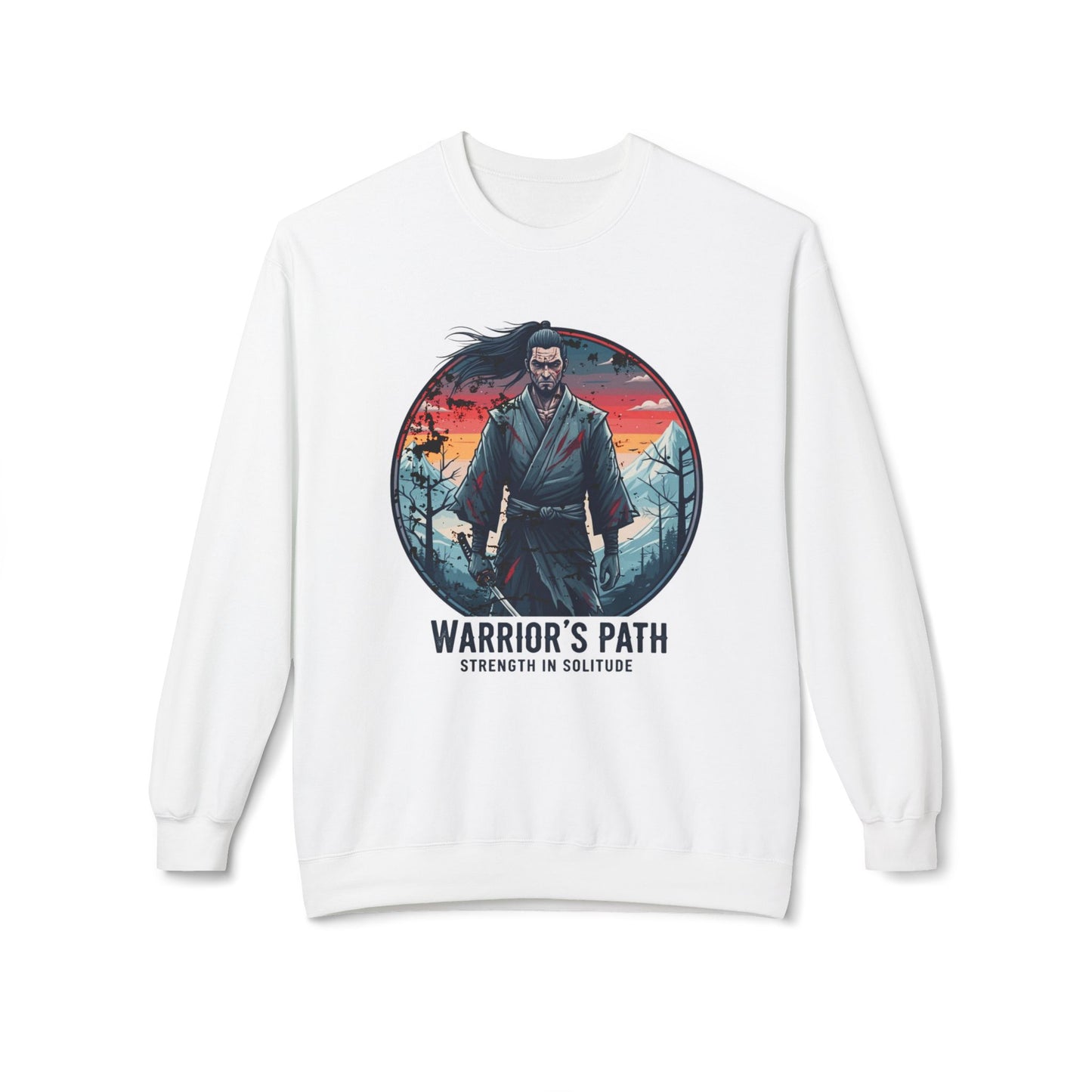 Warriorin polku unisex -keskipainoinen pehmeä fleece -miehistön kaula -paita - EmpressKorea