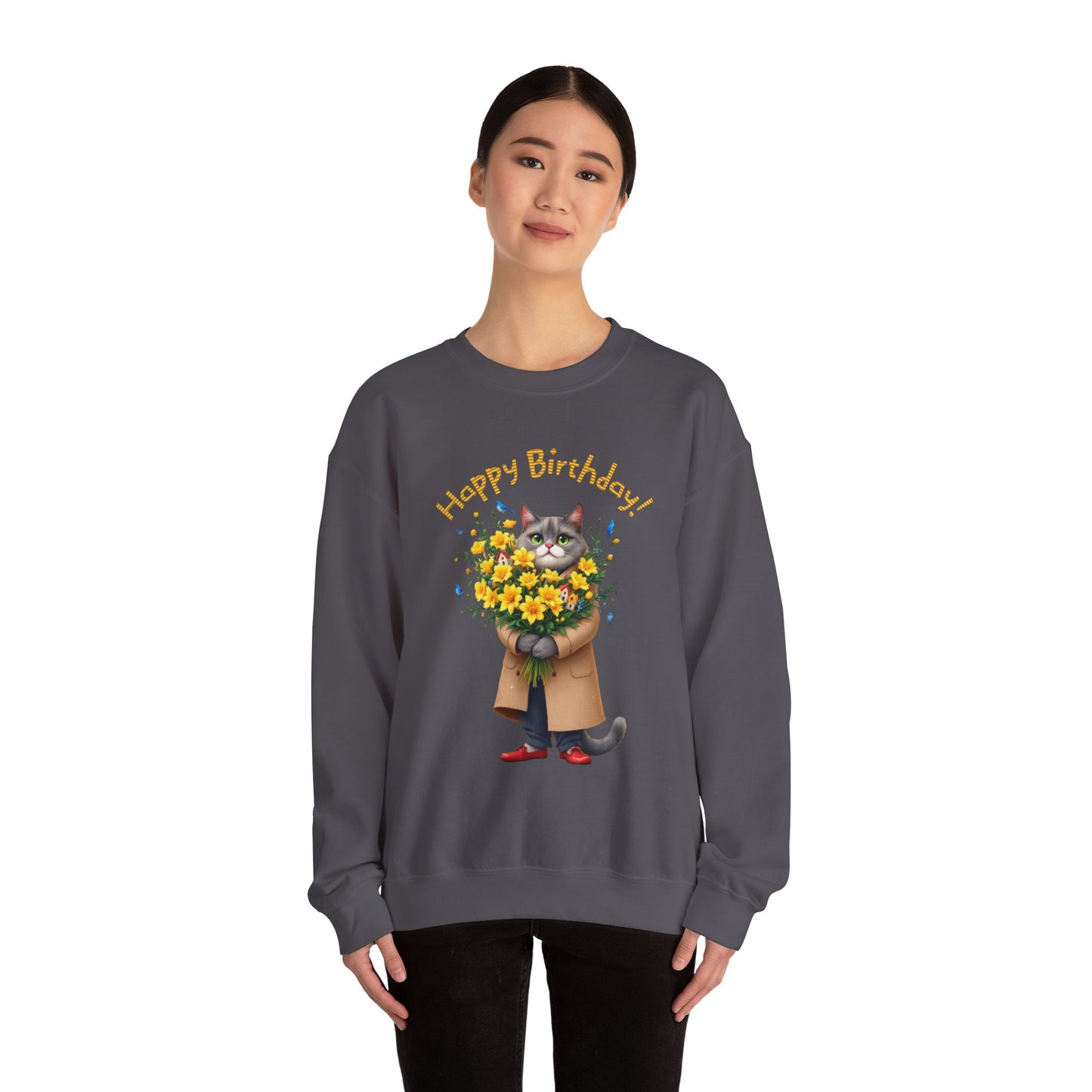 生日快樂！男女通用混合™Crewneck運動衫 - EmpressKorea