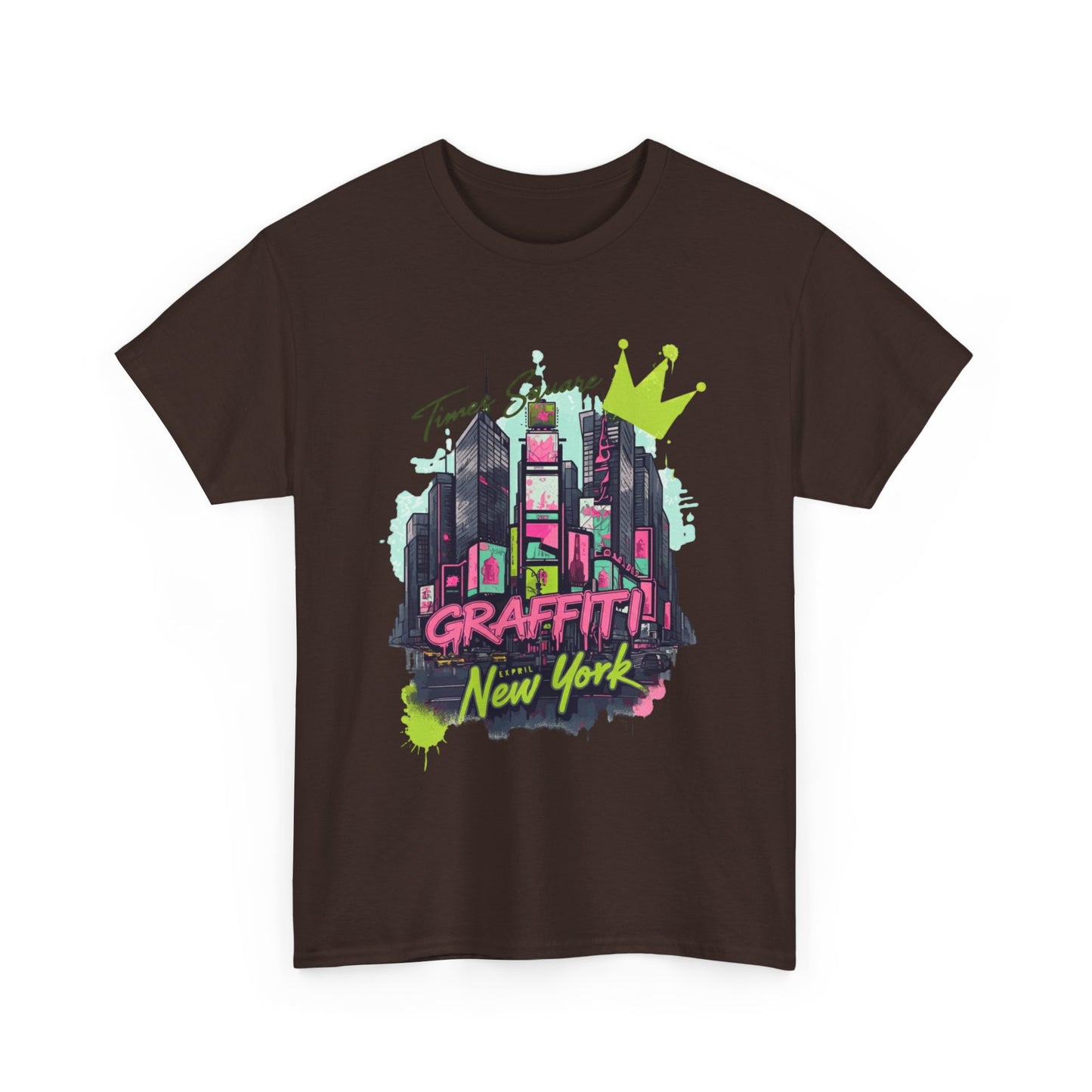 Graffiti New York Unisex Heavy Pamuk Tee - EmpressKorea