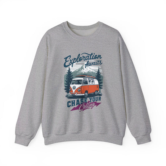 Exploration Awaits Unisex Heavy Blend™ Crewneck Sweatshirt  - EmpressKorea