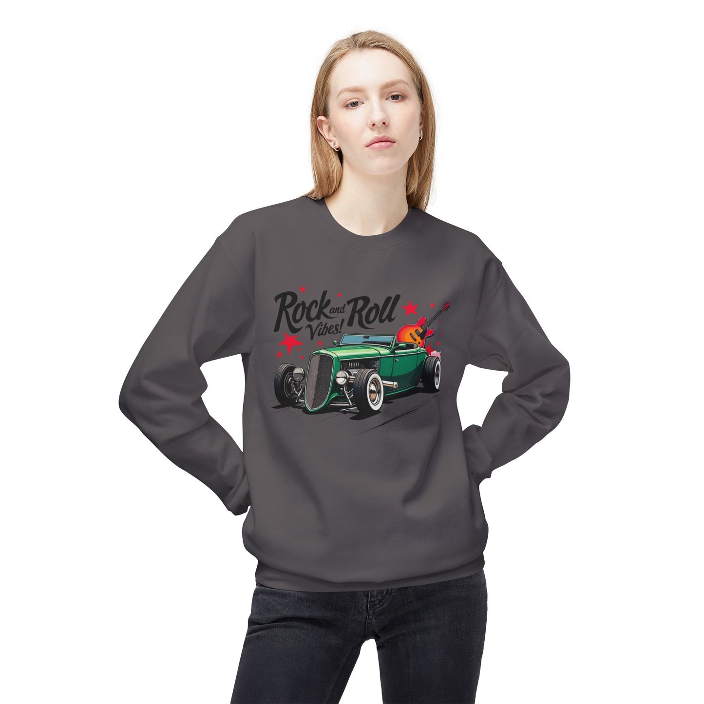 Rock & Roll Vibes Unisex im Mittelgewicht Softstyle Fleece Crewneck Sweatshirt - EmpressKorea