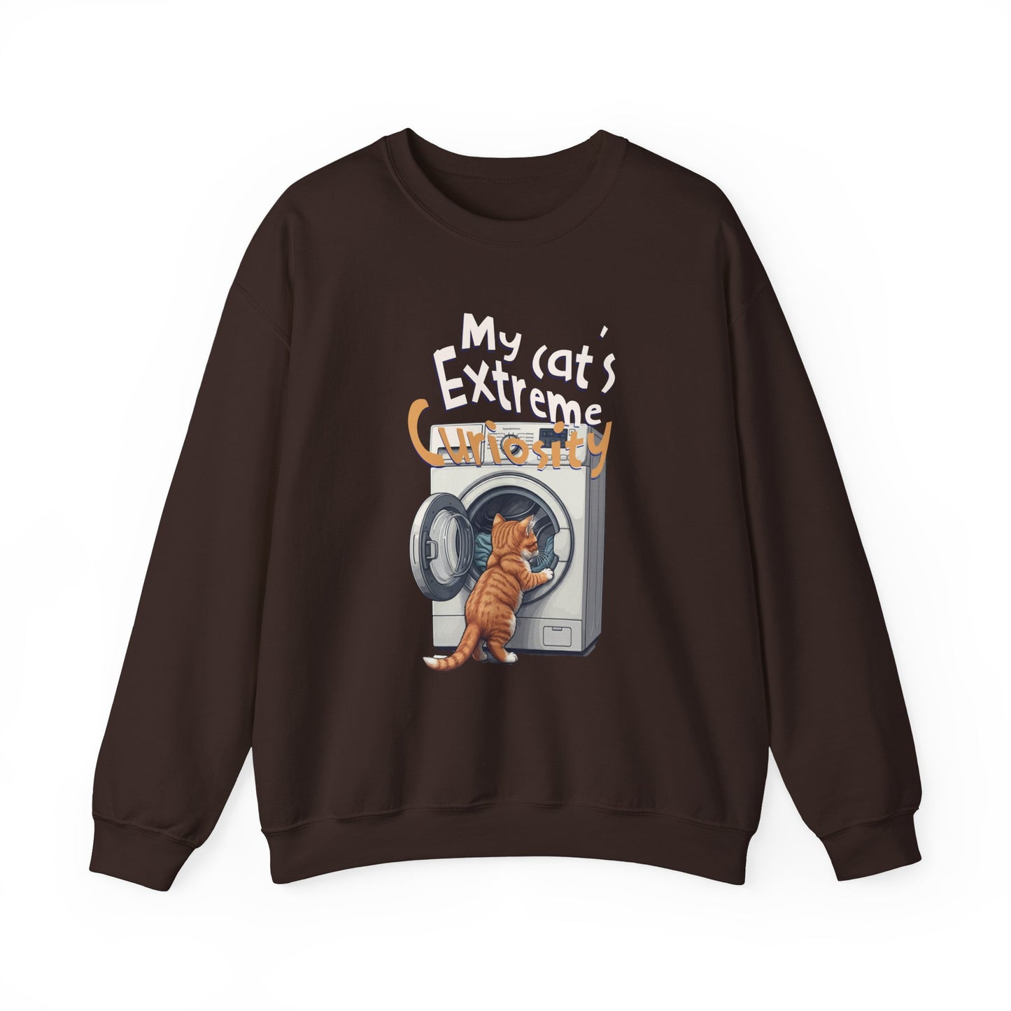 De extreme nieuwsgierigheid van mijn kat unisex Heavy Blend ™ Crewneck Sweatshirt - EmpressKorea