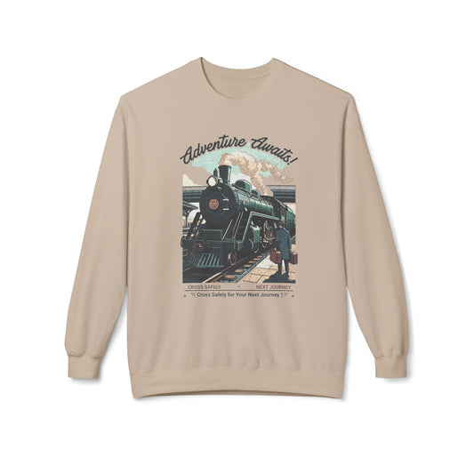 Çapraz Güvenli Unisex Orta Ağır Softstyle Poleece Crewneck Sweatshirt