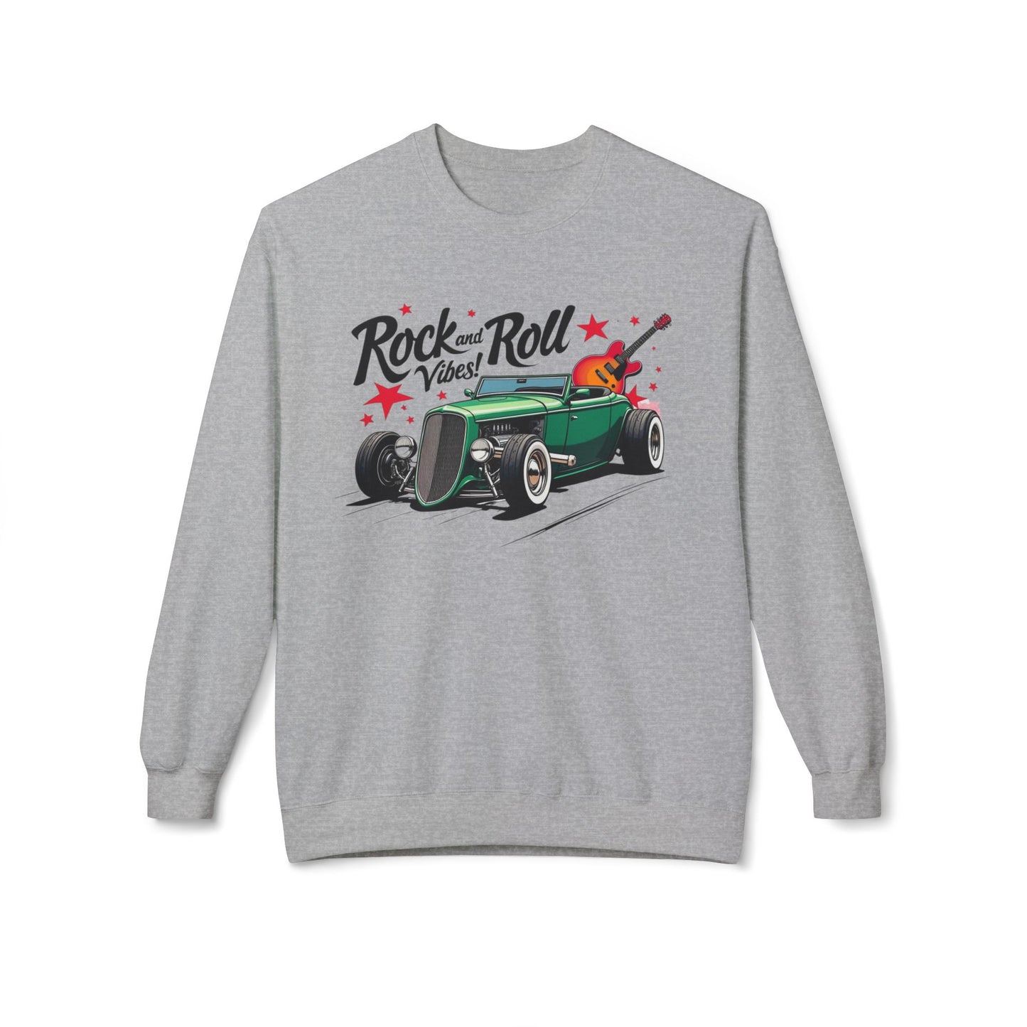 Vibes Rock & Roll Unisex Softstyle Lár -mheáchan Criú Sweatshirt - EmpressKorea