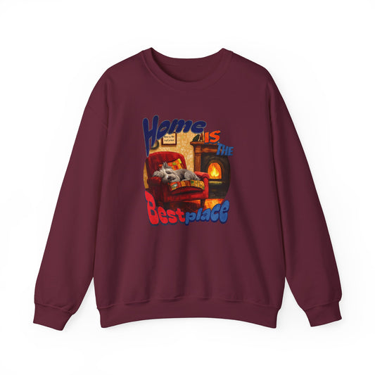 Hjem er det beste stedet Unisex Heavy Blend ™ CrewNeck Sweatshirt