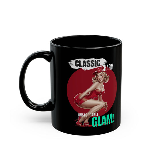 Classic Charm Black Mug (11oz, 15oz)