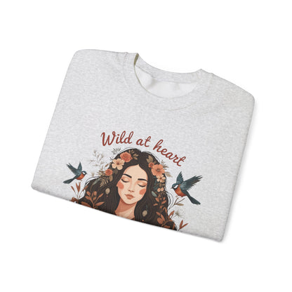 Wild im Herzen Unisex Heavy Blend ™ Crewneck Sweatshirt - EmpressKorea