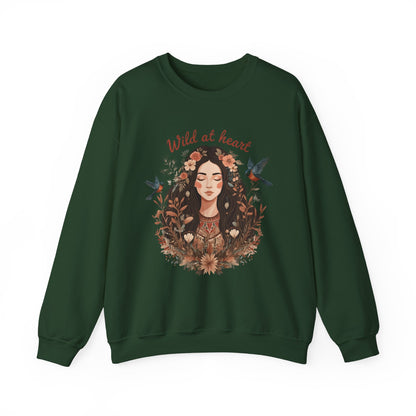 Wild at Heart Unisex Heavy Blend ™ CrewNeck Sweatshirt - EmpressKorea