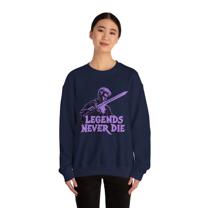 Legends Die Never Unisex Heavy Blend ™ Crewneck Sweatshirt - EmpressKorea