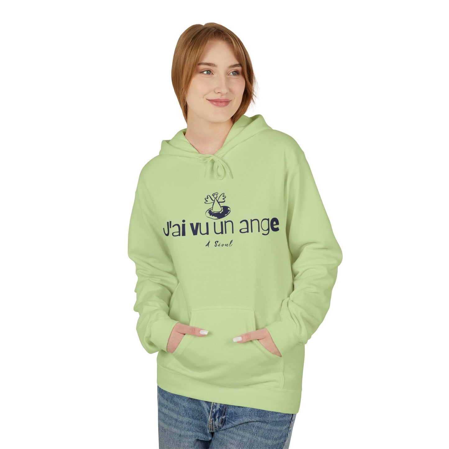 I saw an angel Unisex Midweight Softstyle Fleece Hoodie - EmpressKorea