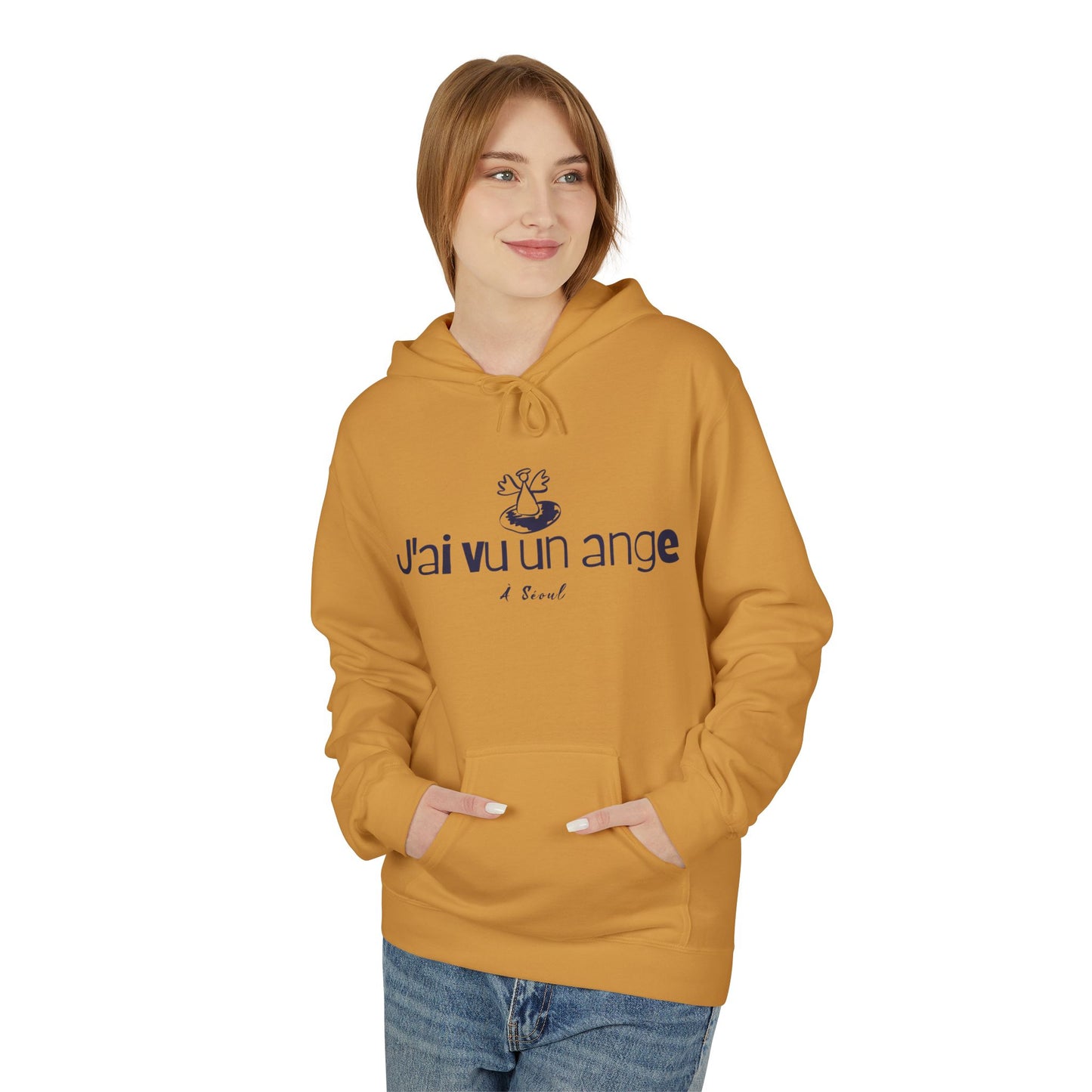 Vi una sudadera con capucha de vellón blando unisex unisex softstyle - EmpressKorea