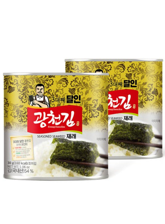 KWANGCHEONKIM 3rd Generation Traditional Canned Seaweed 30g*2can