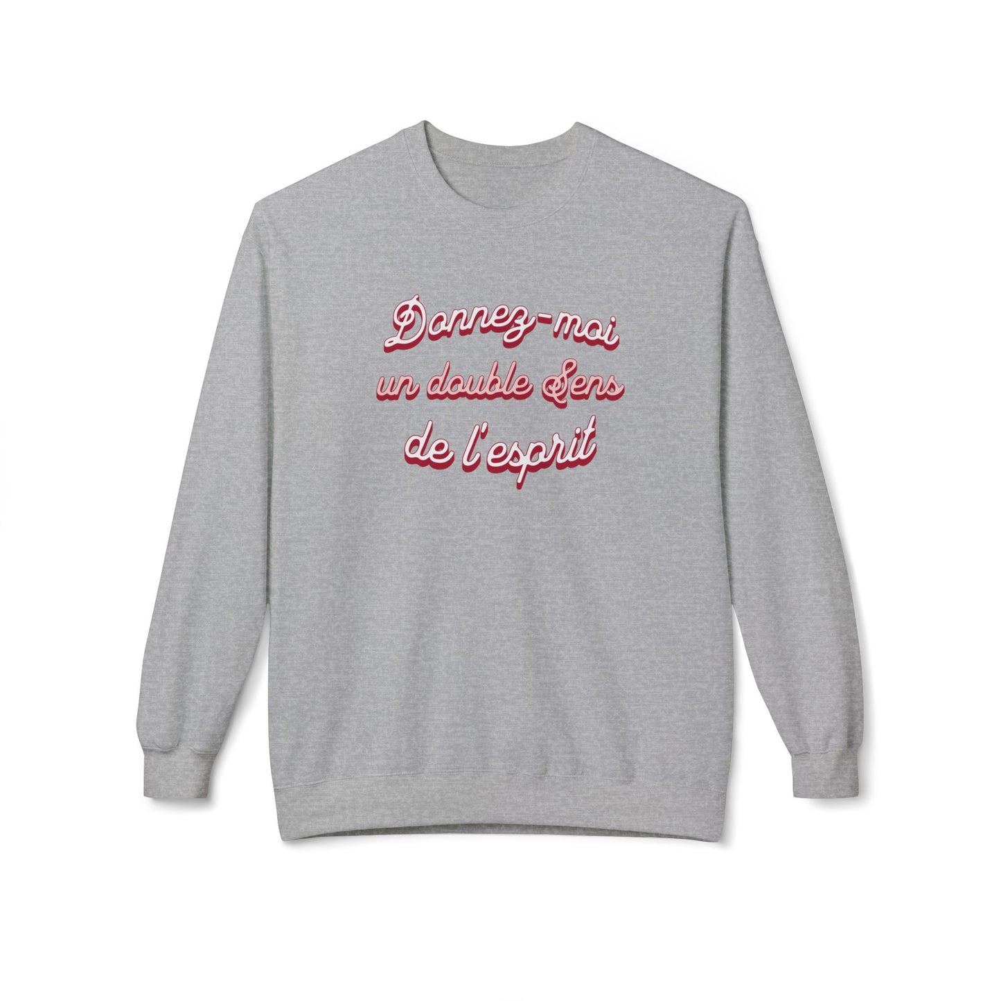 Duble Porzione del senso spirituale unisex unisex Midweightstyle Feece Crewneck Sweatshirt - EmpressKorea