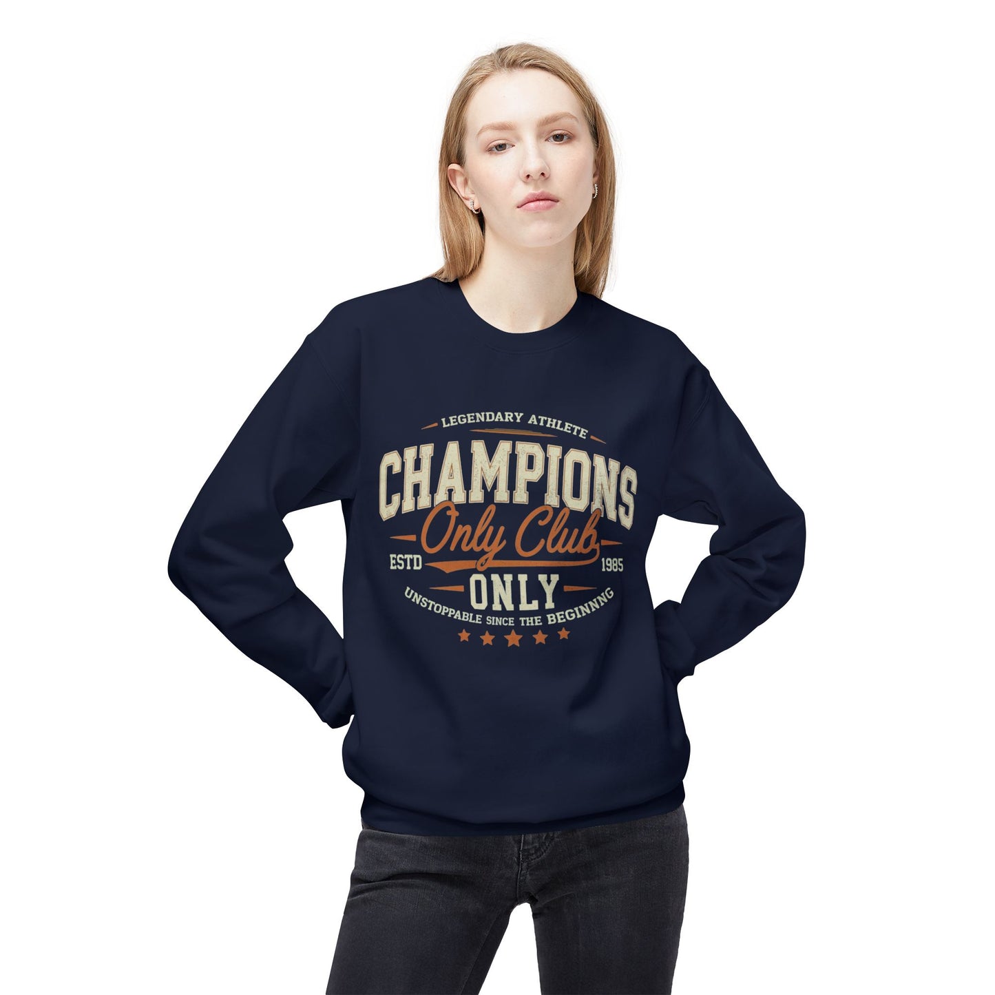 Champions Only Club unisex Midweight Softstyle Fleece Crewneck Sweatshirt - EmpressKorea