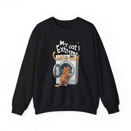 Die extreme Neugier meiner Katze Unisex Heavy Blend ™ Crewneck Sweatshirt - EmpressKorea