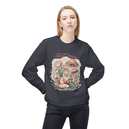 Forest Dream Unisex Midweight Mid Soltestyle Feece Creewneck Sweatshirt - EmpressKorea