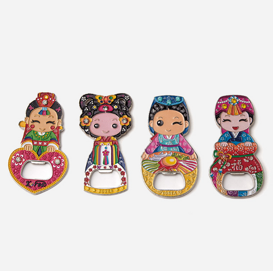 Opener Magnet With Pretty Design, Pretty Traditional Hanbok Opener / Made In Korea - EmpressKorea