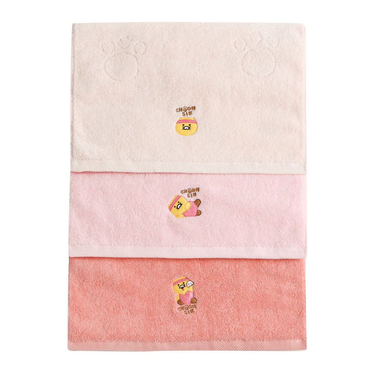 Kakao Friends CS Komasa 40 Count Towel Set 3P Diary/ Made in KOREA - EmpressKorea