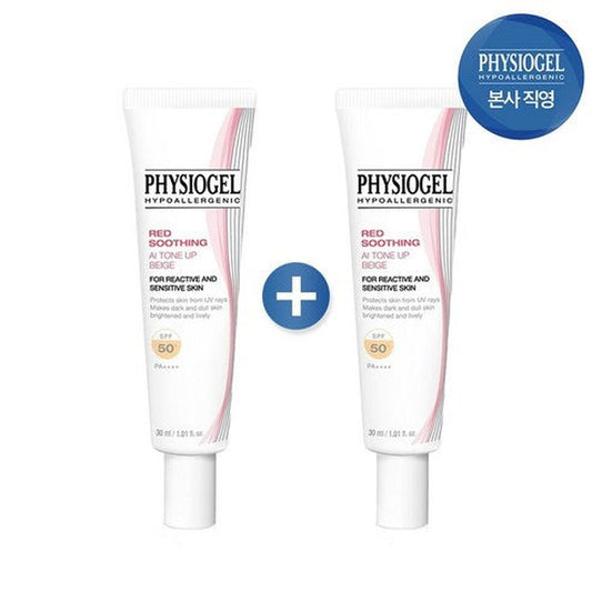 PHYSIOGEL Mild Tone-up Sun Cream 30ml - Red Soothing AI Tone-up Sunscreen Beige SPF50+/PA++++ 2EA - EmpressKorea