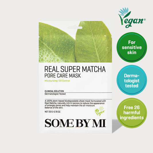 Bazıları Mi Real Super Matcha Gözenek Bakım Maske Sayfası 20g*10pcs