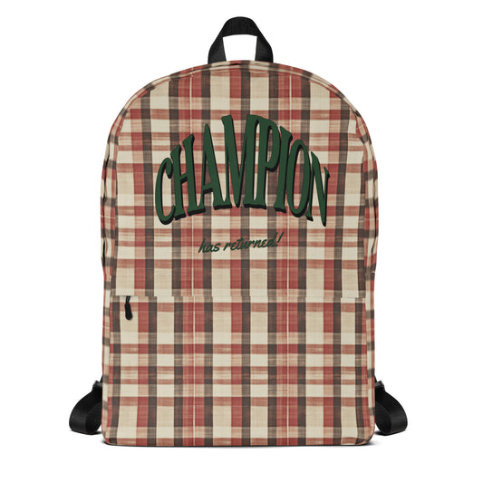 Brenner roter Plaid -Rucksack