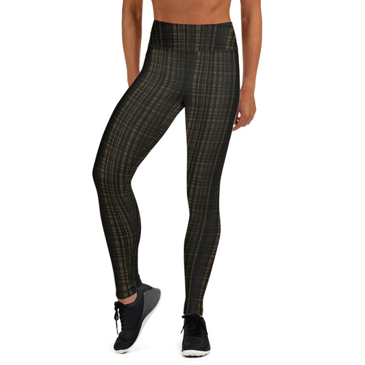 Plaidmuster Yoga -Leggings