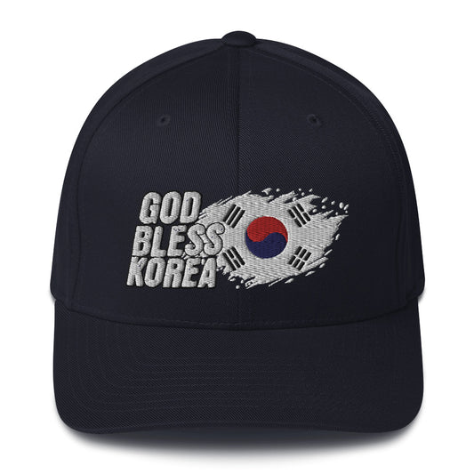 Tanrı Kore'yi Korusun Yapılandırılmış Twill Cap - EmpressKorea