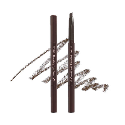 ETUDE Drawing Eye Brow #3 Brown | Long Lasting Eyebrow Pencil for Soft Textured Natural Daily Look Eyebrow Makeup EmpressKorea