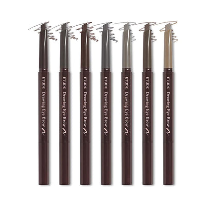 ETUDE Drawing Eye Brow #3 Brown | Long Lasting Eyebrow Pencil for Soft Textured Natural Daily Look Eyebrow Makeup EmpressKorea