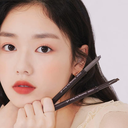 ETUDE Drawing Eye Brow #3 Brown | Long Lasting Eyebrow Pencil for Soft Textured Natural Daily Look Eyebrow Makeup EmpressKorea