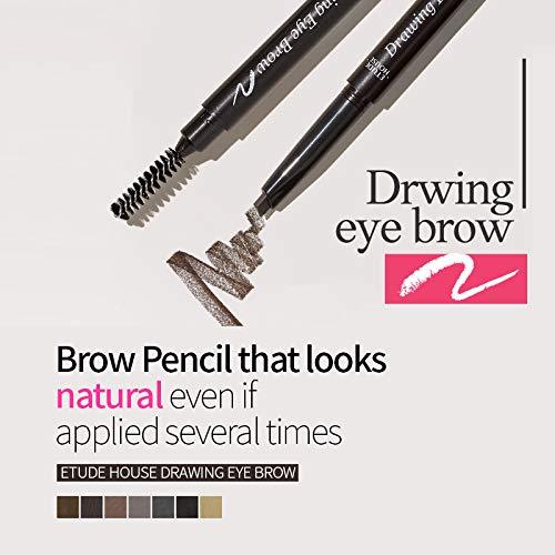 ETUDE Drawing Eye Brow #3 Brown | Long Lasting Eyebrow Pencil for Soft Textured Natural Daily Look Eyebrow Makeup EmpressKorea