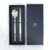 Jeongdam initial engraved Bangjja Yugi 1 set of cutlery, 1 spoon + 1 chopsticks gift set