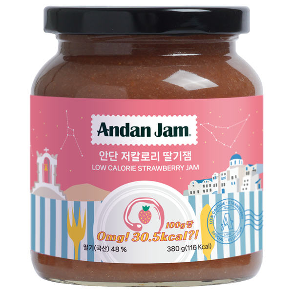 Andan jam ריבת תות נמוכה בקלוריות, 380 גרם
